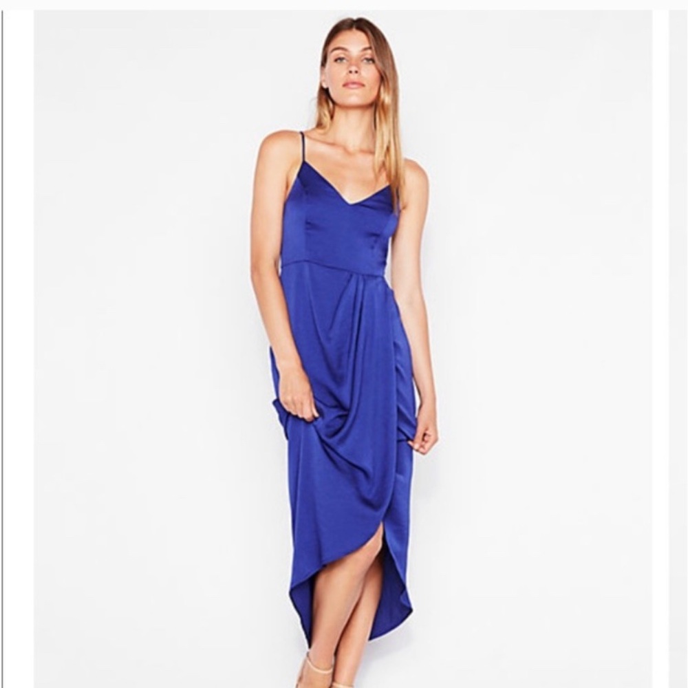 Express Cobalt Blue Satin Dress